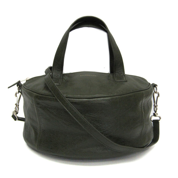 BALENCIAGA Khaki Leather Shoulder Bag - Picture 1 of 12